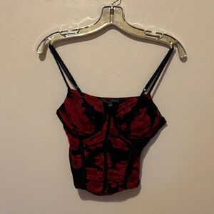 Moa Moa Black and Red Floral Camisole